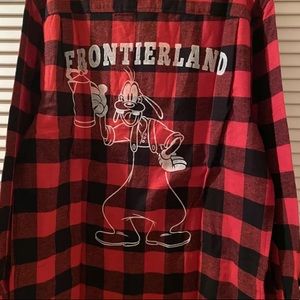 NWT Disney Goofy Frontierland flannel
